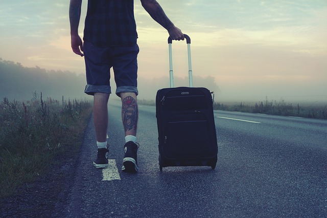 Hiker with luggage