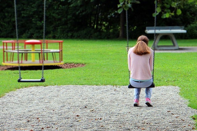 Sitting on swing