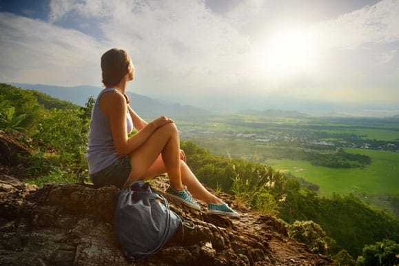 Woman looking at a wonderful view